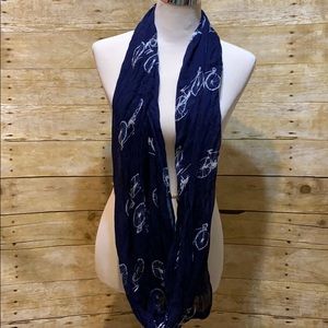 Accessories - Navy blue bicycle infinity scarf Accessories - Navy blue bicycle infinity scarf